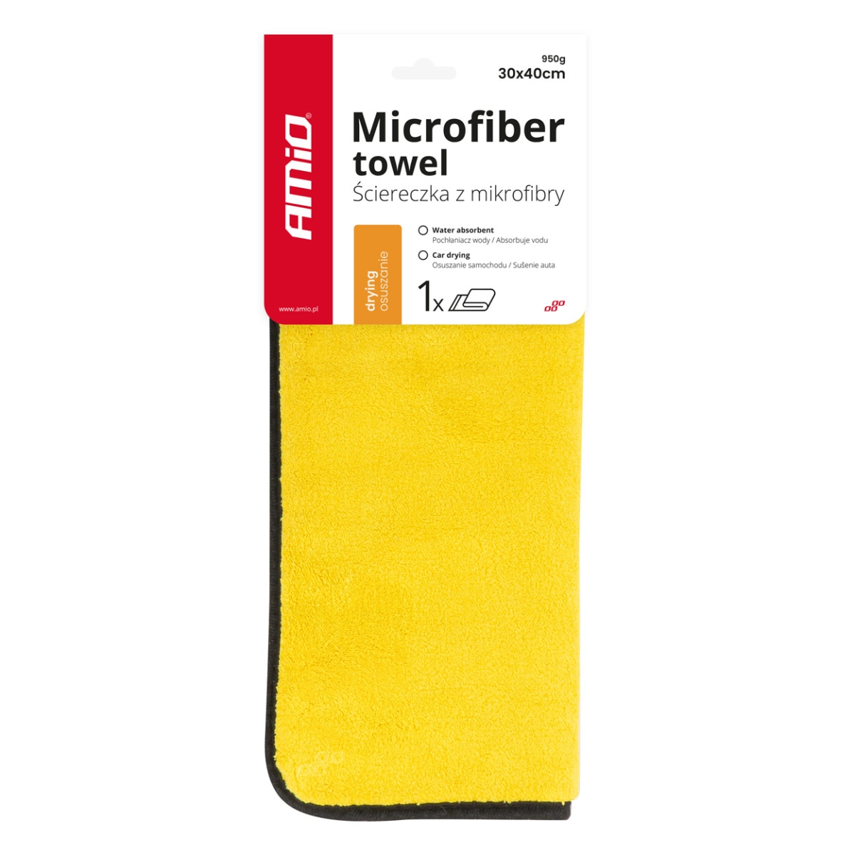 Mikrofaser-autotrockentuch 30x40 Cm Amio-03754