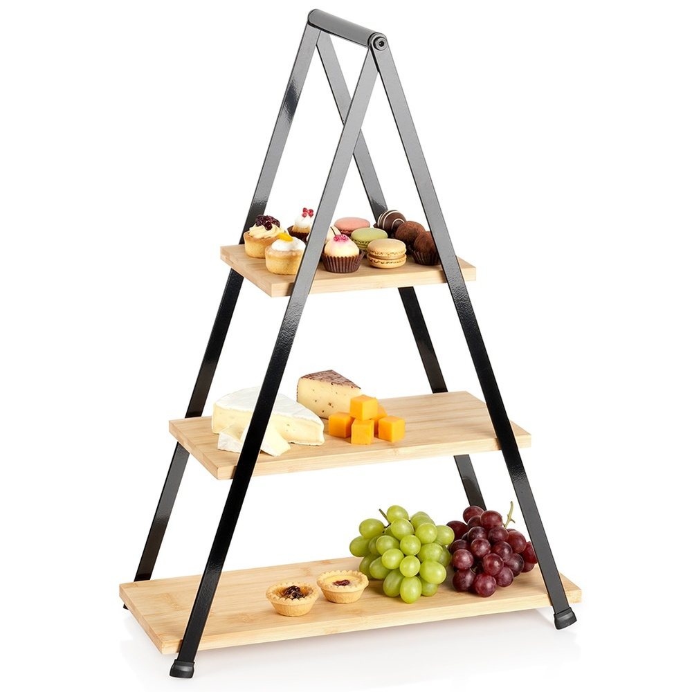 3-stöckige Bambusplatte, 53 Cm