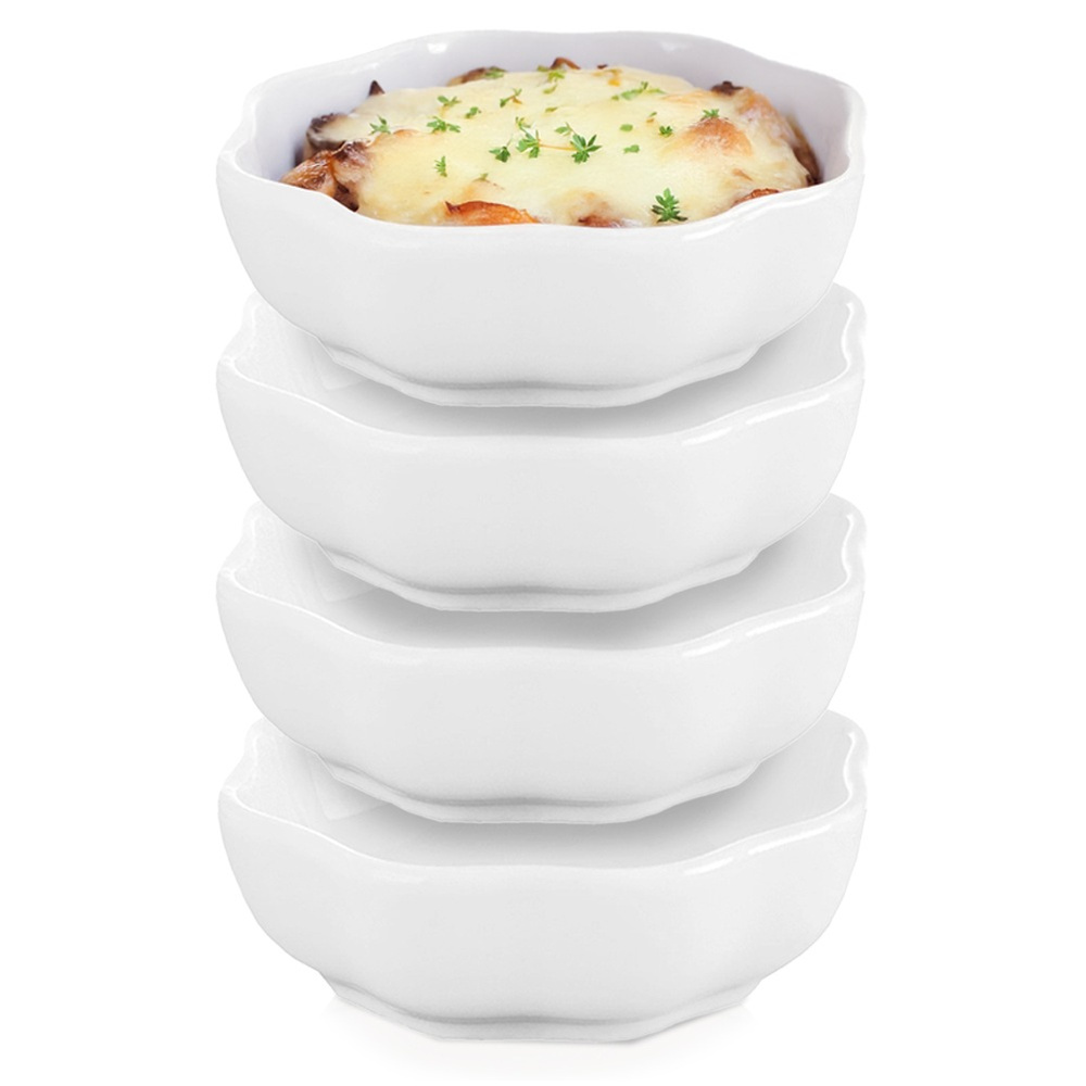 Porzellan-snackschalen 7,5 Cm, 50 Ml 4 Stück.