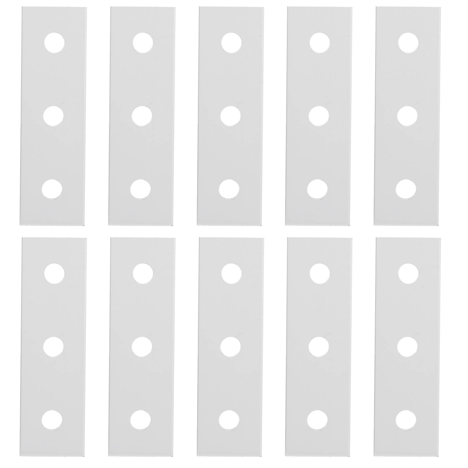 Flache Aluminium-montageplatte 2020-3 Löcher – 10er-packung Zur Verstärkung Und Für Stabile Verbindungen