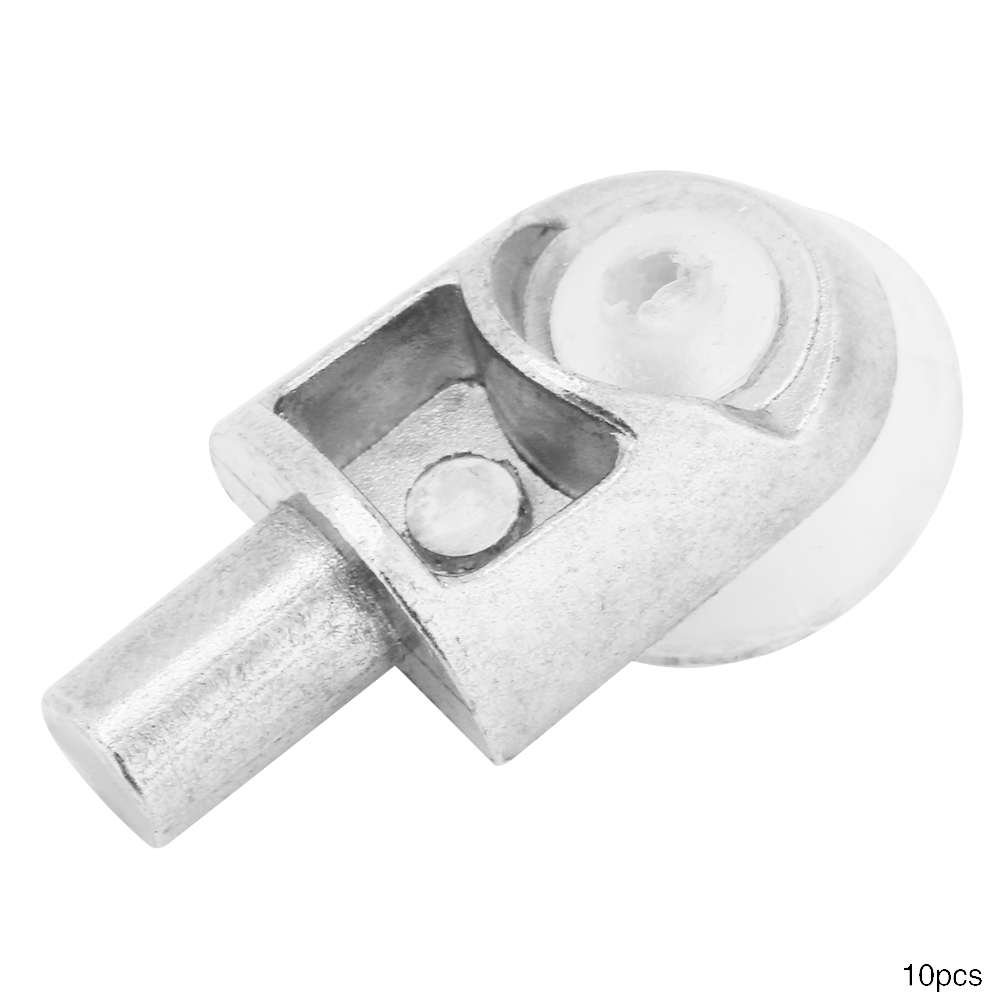 [tablet-halterungen] Packung Mit 10 Metallhalterungen Für Glas Und Holz, Abmessungen L16,6 Mm X B11,9 Mm, Mit Kunststoffteil, Für Regale Und Möbel.