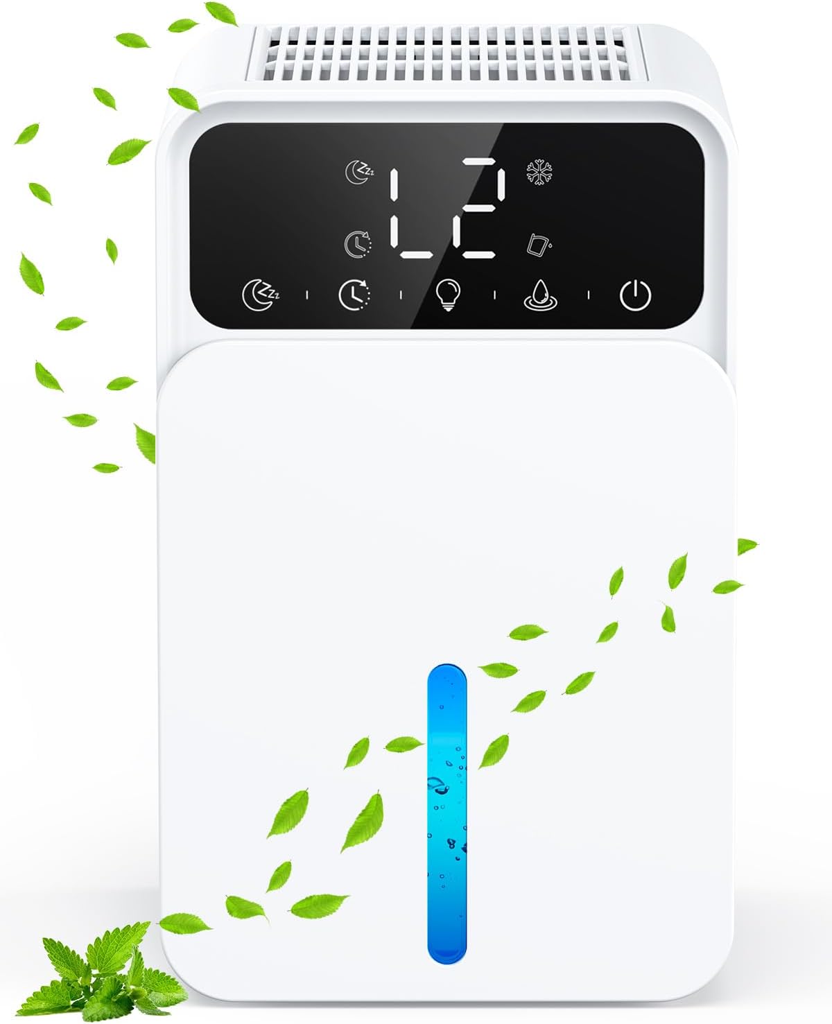 1500-ml-luftentfeuchter, Elektrischer Luftentfeuchter Mit Timer, Automatischer Abtaufunktion, Automatischer Abschaltung, Leisem Betrieb, 7-farbiger Beleuchtung, Für Badezimmer, Kleiderschrank Und Schl