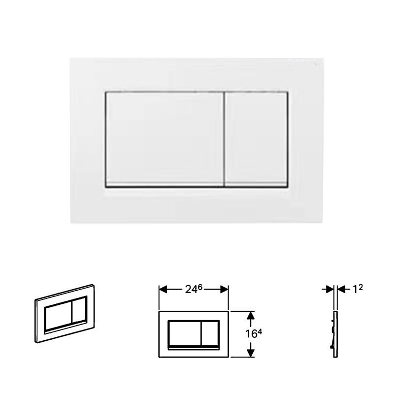 Spülplatte Für Sigma 30 Wc-doppeltaste Panel Weiß Hochglanz Aluminium & Edelstahl