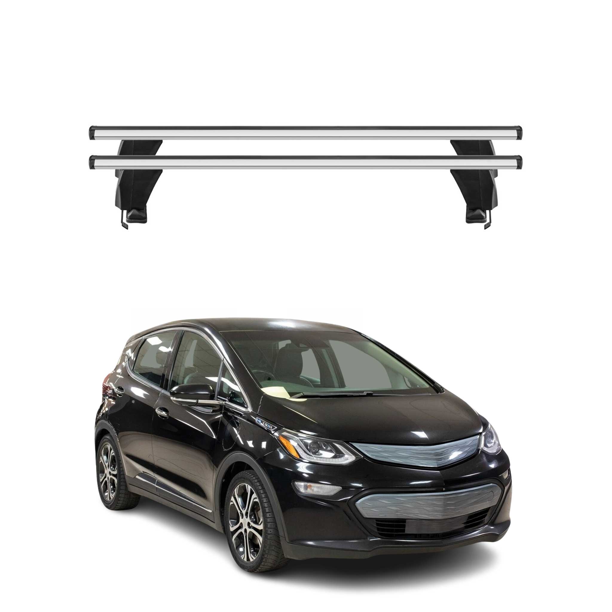 Omac Dachträger Querträger Alu Für Chevrolet Bolt 2017-2023 – Abschließbar – T-nut – City-crash-getestet – Max. 50 Kg Silber