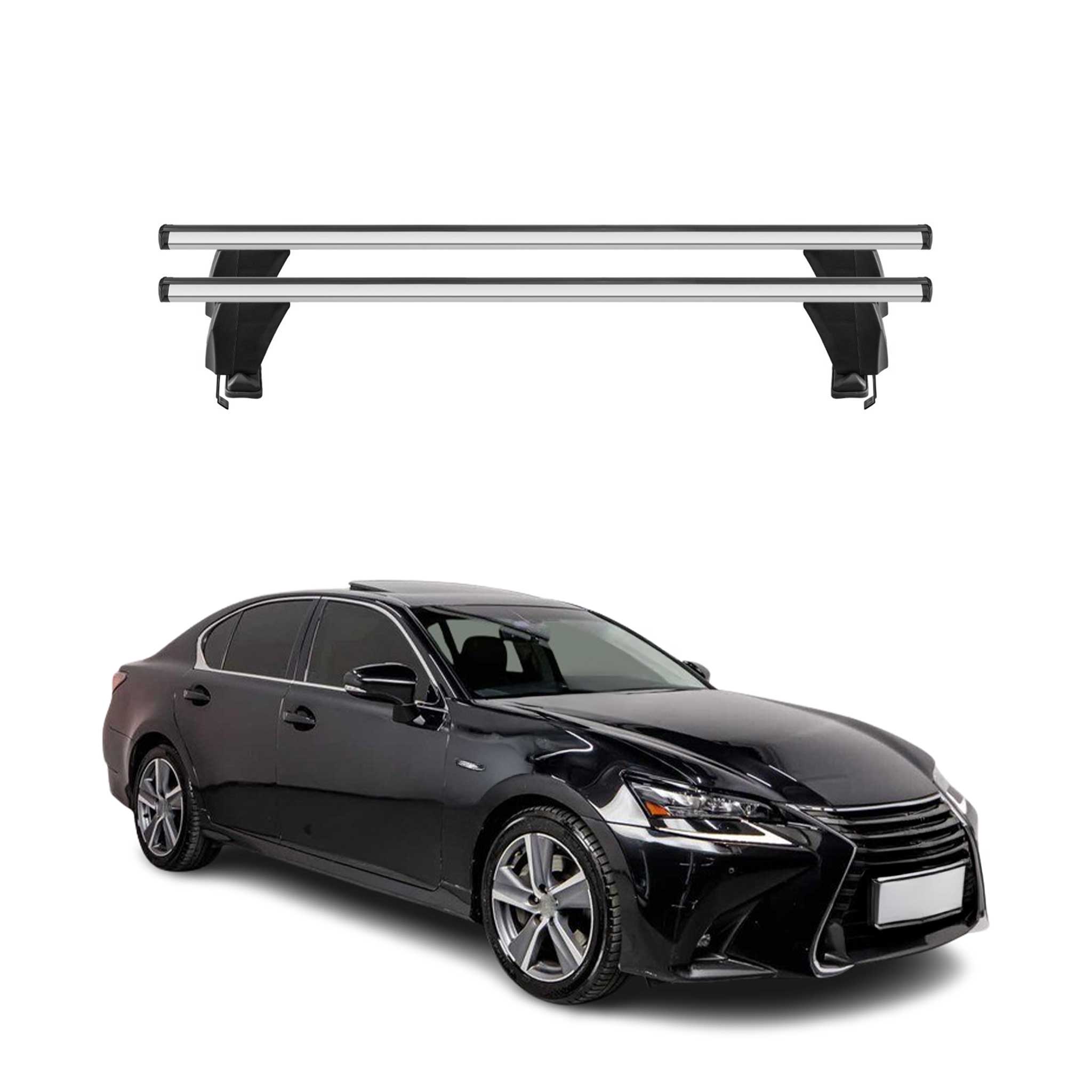 Omac Dachträger Querträger Alu Für Lexus Gs 2012-2020 – Abschließbar – T-nut – City-crash-getestet – Max. 50 Kg Silber