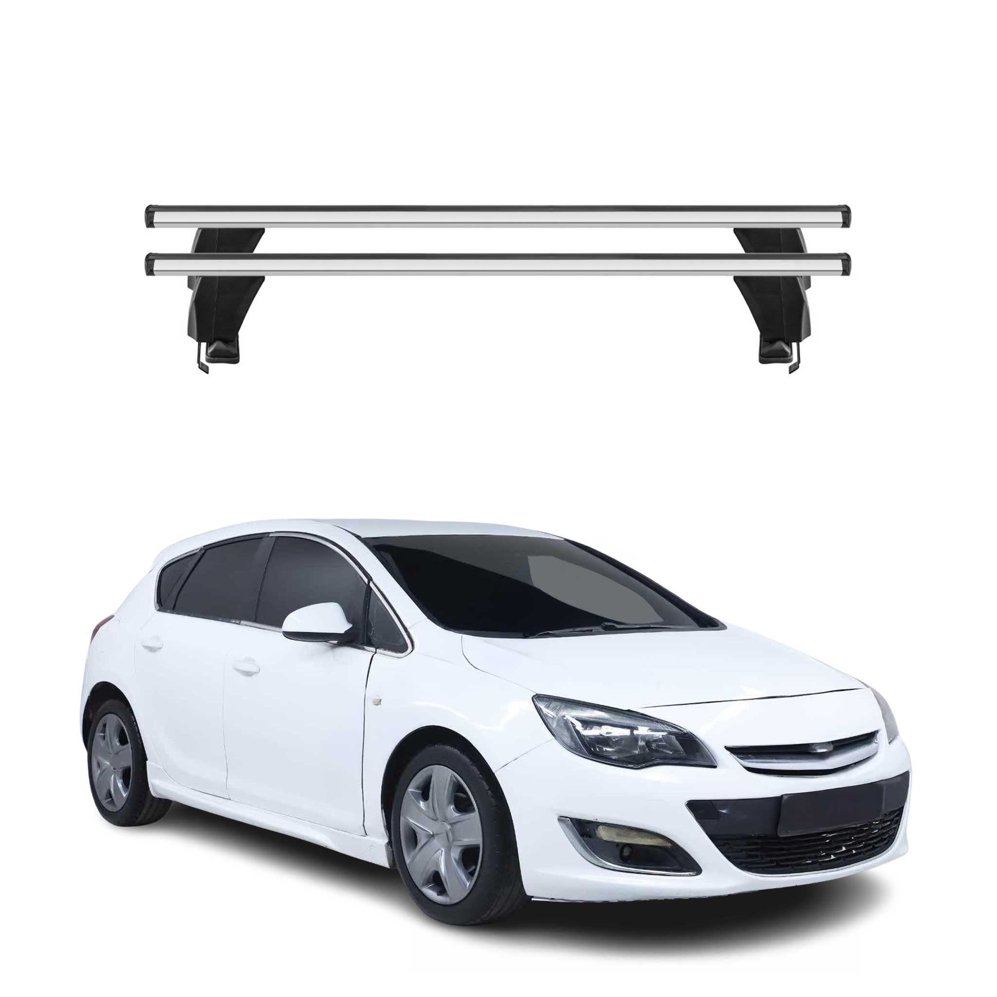 Omac Dachträger Querträger Alu Für Opel Astra J 2009-2015 – Abschließbar – T-nut – City-crash-getestet – Max. 50 Kg Silber