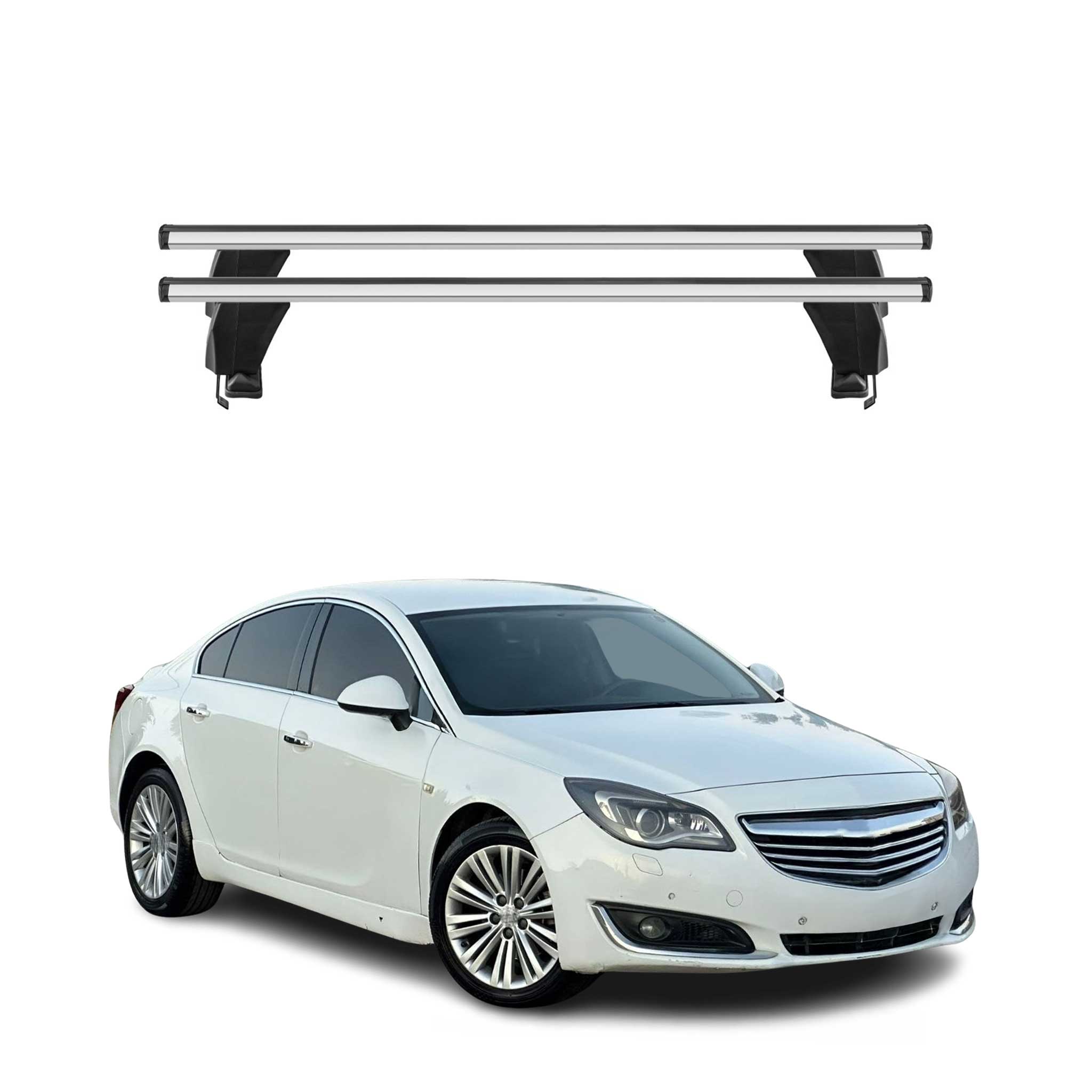Omac Dachträger Querträger Alu Für Opel Insignia A 2008-2017 – Abschließbar – T-nut – City-crash-getestet – Max. 50 Kg Silber