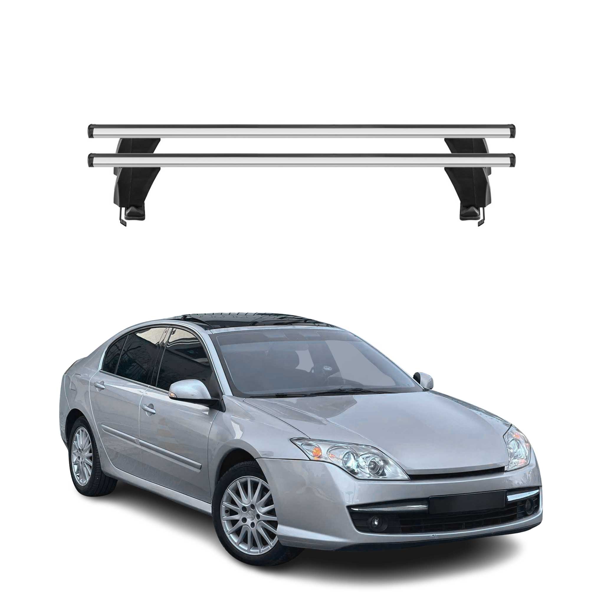 Omac Dachträger Querträger Alu Für Renault Laguna Iii 2008-2015 – Abschließbar – T-nut – City-crash-getestet – Max. 50 Kg Silber