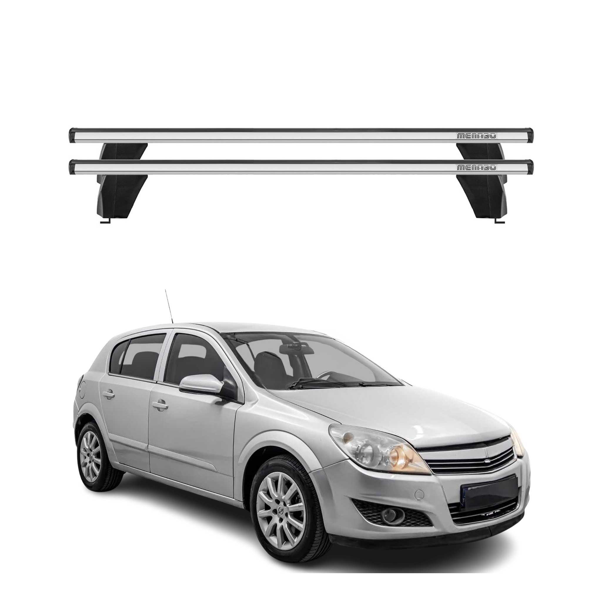 Omac Dachträger Querträger Alu Für Opel Astra H 2004-2010 – Abschließbar – T-nut – City-crash-getestet – Max. 75 Kg Silber