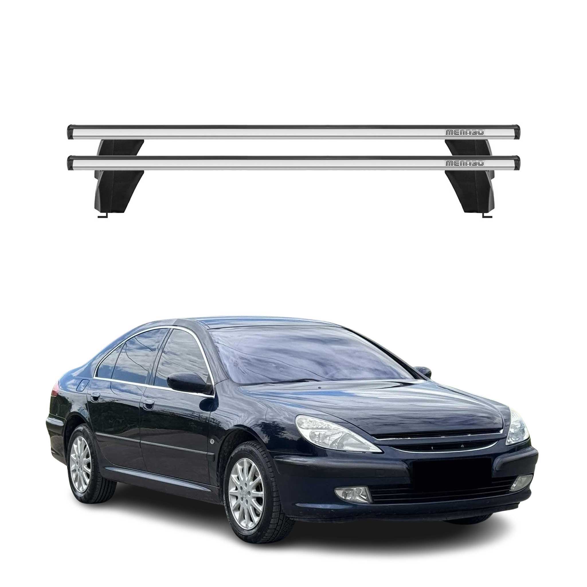 Omac Dachträger Querträger Alu Für Peugeot 607 2005-2010 Fl – Abschließbar – T-nut – City-crash-getestet – Max. 75 Kg Silber
