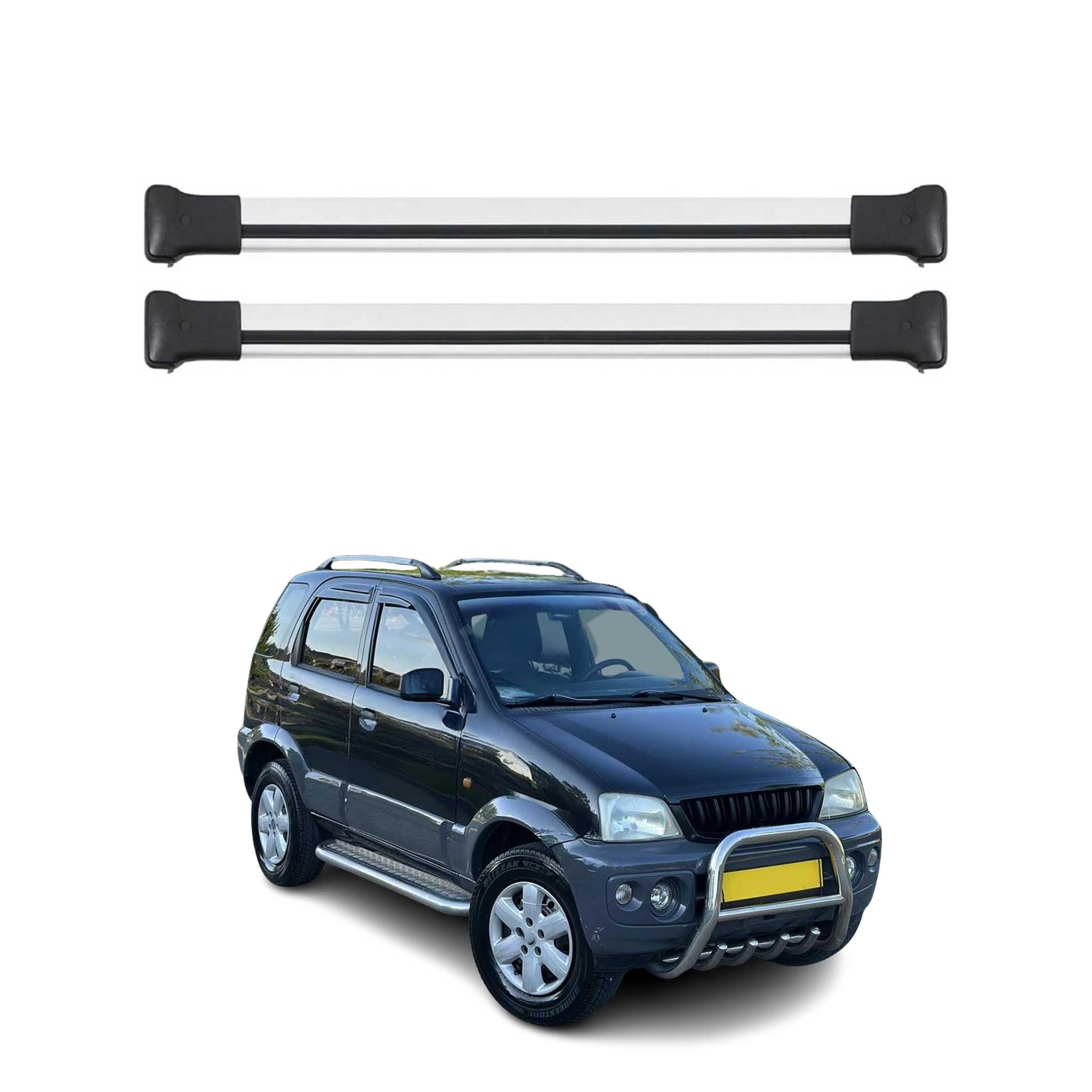 Omac Aluminium Dachträger Querträger Für Daihatsu Terios I 1998-2005 – Max. 75 Kg – 2 Stangen Silber