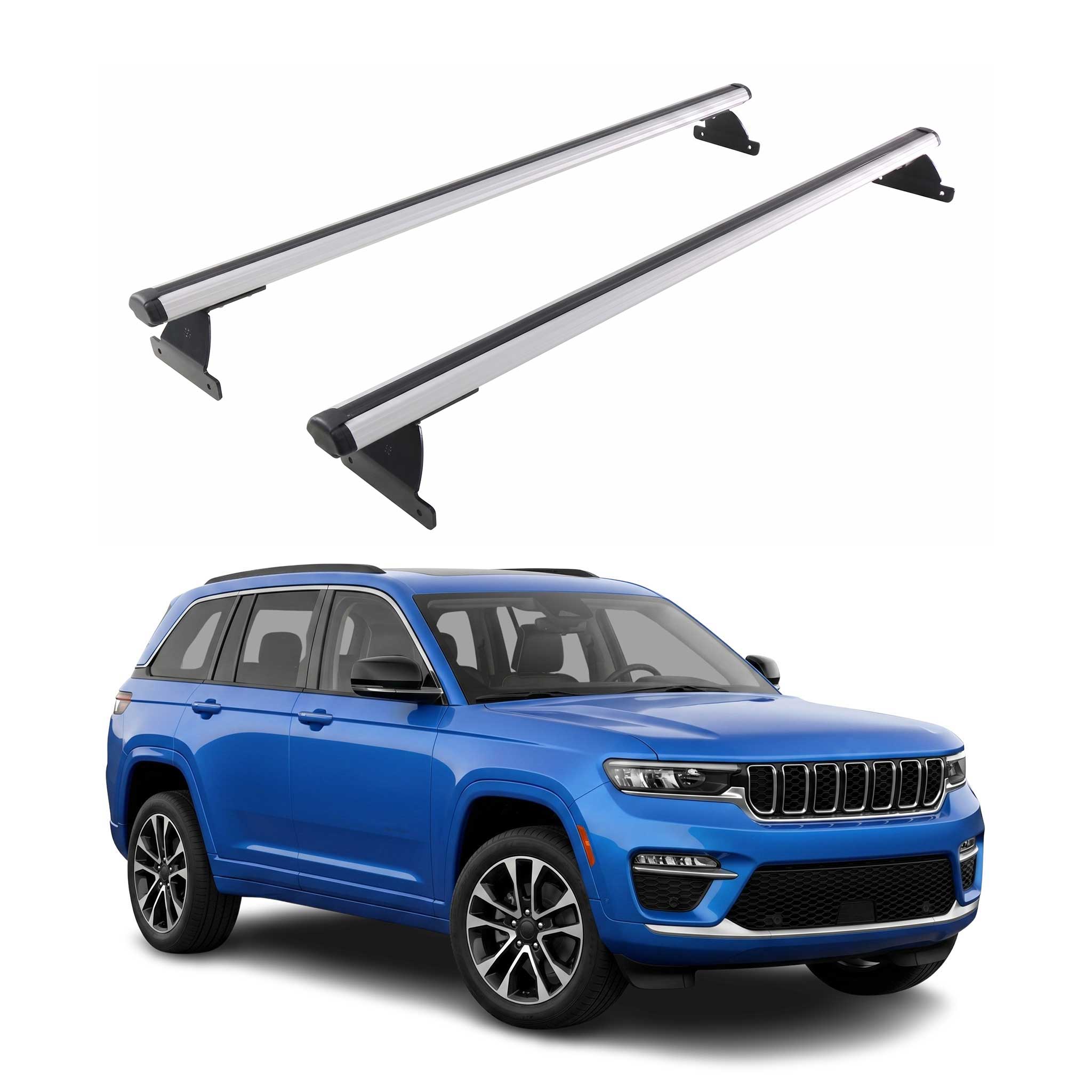 Omac Heavy Duty Dachträger Querträger Kompatibel Mit Jeep Grand Cherokee Wl 2022-2026 – 2 Stangen – Aluminium Silber