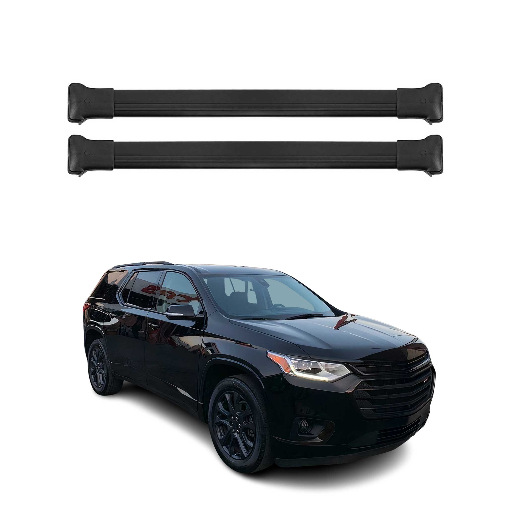 Omac Aluminium Dachträger Querträger Für Chevrolet Traverse 2024-2024 – Max. 75 Kg – 2 Stangen Silber