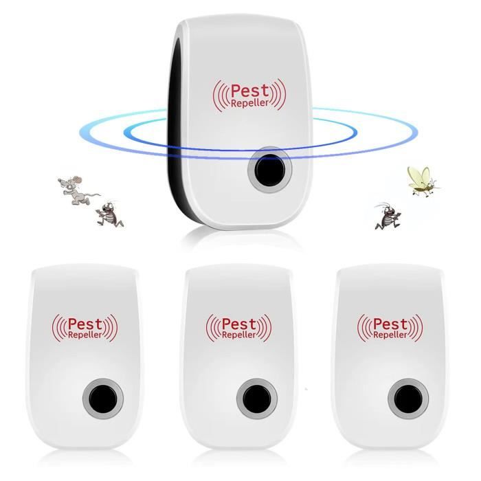 Ultraschallgerät Für Mäuse, Ultraschall-innenvertreiber Gegen Nagetiere Und Insekten (kakerlaken), Set Von 4