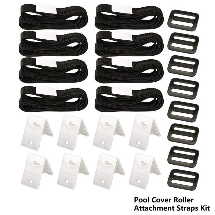 Universelles Sonnenschutz-abdeckgurte-set Für Schwimmbecken, Zubehör Für Spule Weiß - Qukj4302