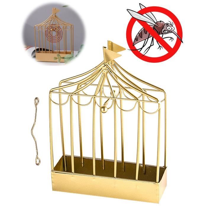 Mückenspiralenhalter - Vintage-stil - Gold - 12,5x4x18cm - Insektenschutz - Langlebig
