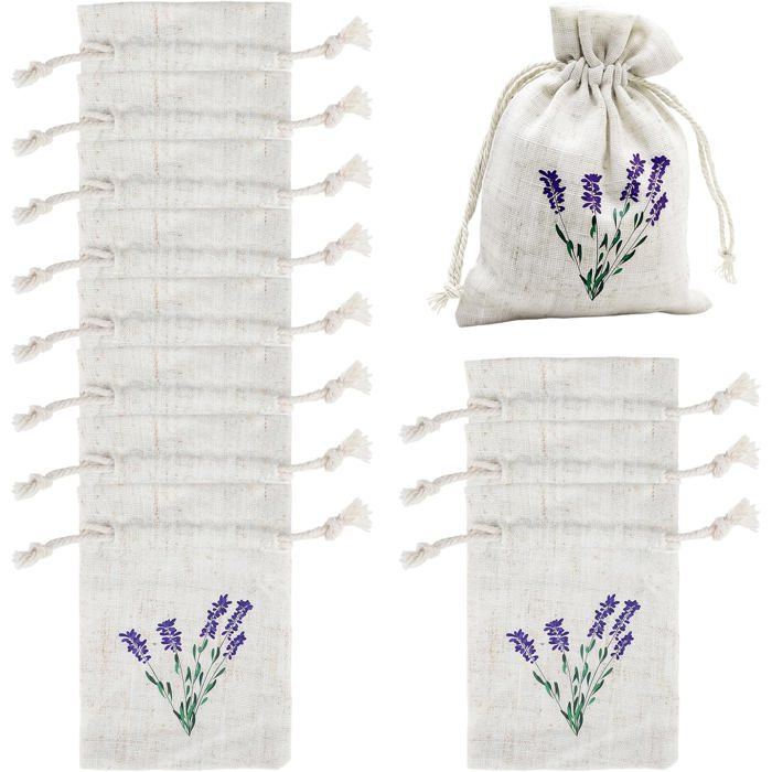 12 Leere Lavendel-stoffbeutel Mit Kordelzug, Geeignet Für Schmuck, Bonbons Und Kekse
