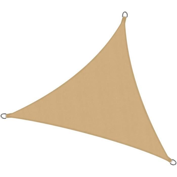Uv-schutzsegel 2x2m Dreieckig Für Balkon, Beige Gartensonnenschutzplane.