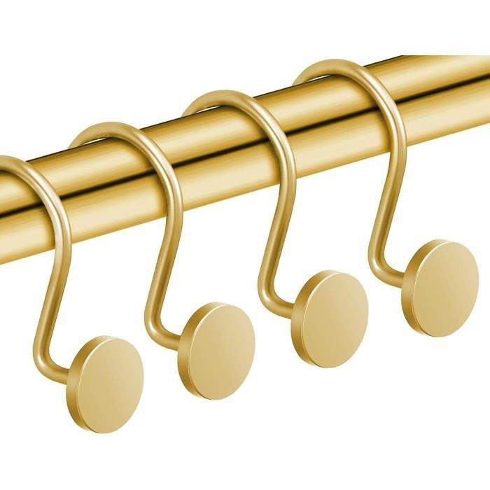 12er-pack Goldene, Rostbeständige Duschvorhanghaken, Geeignet Für Runde Und Stabile Stangen.