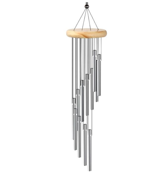 1 Außenwindspiel, Windspiel, Dekorative Außenspiele, Gartenspiel, Silber