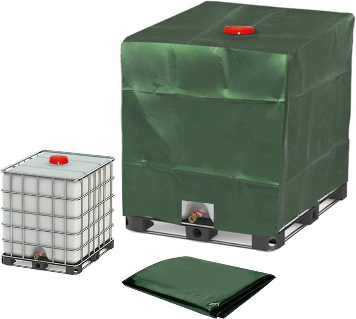 Bûche Für Ibc-container 1000l - Staubschutzdeckel Und Schutzhülle - 120 X 100 X 116 Cm, Grün