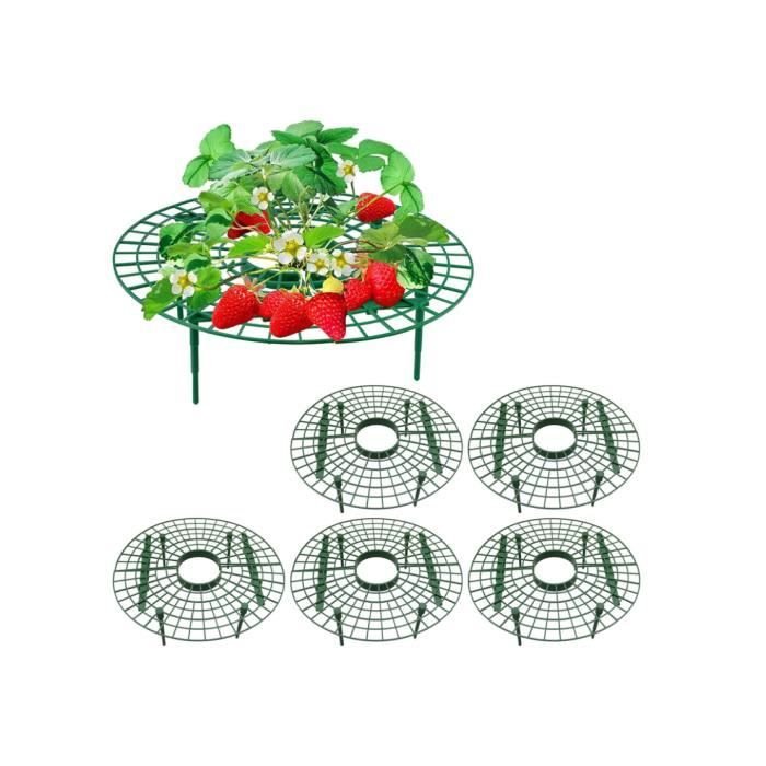 Set Mit 5 Erdbeerpflanzkästen - Höhenverstellbarer 4-fuß-ständer - Schneckenschutz - Für Pflanzen