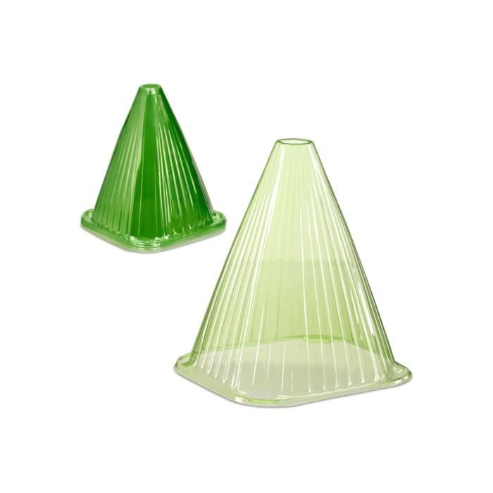 Set Mit 24 Grünen Pvc-antreibglocken, Zubehör Für Pflanzen, Schutz Vor Schnecken Und Vögeln.