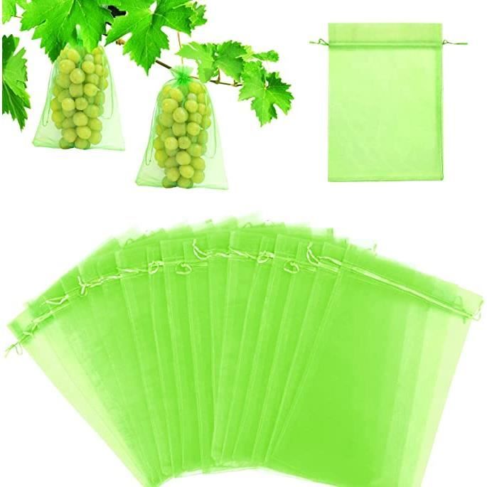 Schutzbeutel Für Früchte 75 Stück, Traubenschutzbeutel 20x30cm Mit Organza-kordel Für Den Garten.
