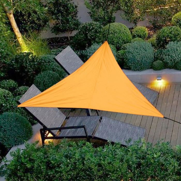 Wasserdichter Sonnenschutzvorhang In Orange, 4x4x4m, Dreieckig Und Uv-beständig.