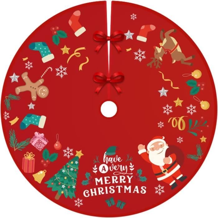 Weihnachtsbaumrock - Dekoration - Rot - 90 Cm - Polyester - Wiederverwendbar