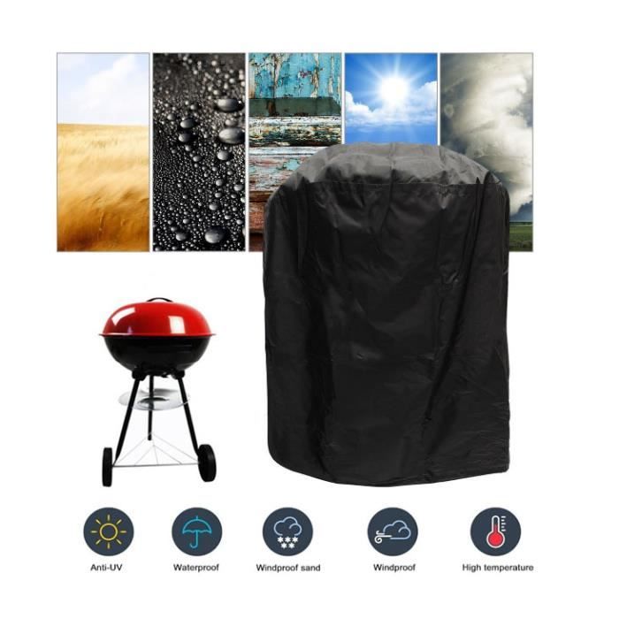 Schutzhülle Für Grill, Wasserdicht Mit Aufbewahrungstasche Schwarz - Komplettes Set
