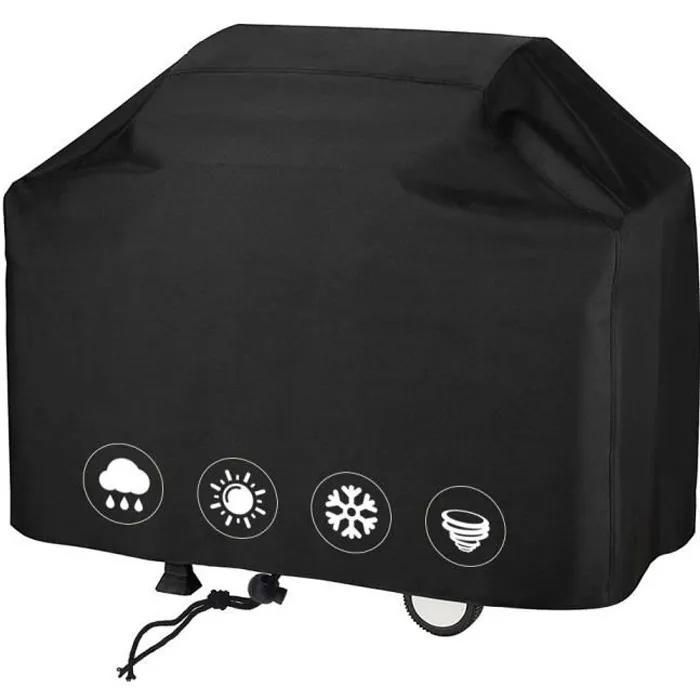 Jinzdasu Grillschutzhülle - 145x61x117cm - Aus Feuerfestem Und Wetterbeständigem 420d Oxford-gewebe - Schwarz