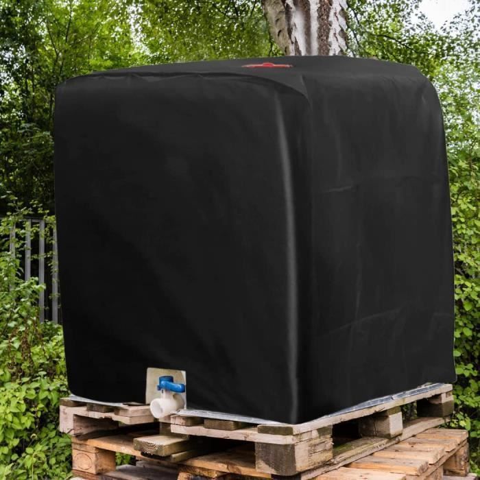 Ibc-tank-schutzplane - Schwarz - 116 X 100 X 120 Cm - Uv-beständig Und Wasserdicht