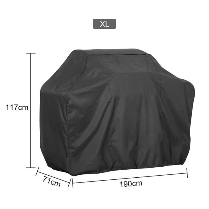 190 X 71 X 117 Cm - Schwarze Wasserdichte, Staubabweisende Und Uv-beständige Schutzhülle Für Grills Im Außenbereich.