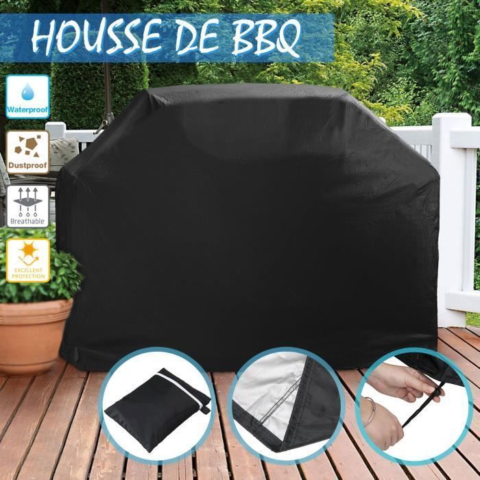 Schutzhülle Für Grill Popspo - 145 X 61 X 117 Cm - 210d Oxford-stoff - Schwarz