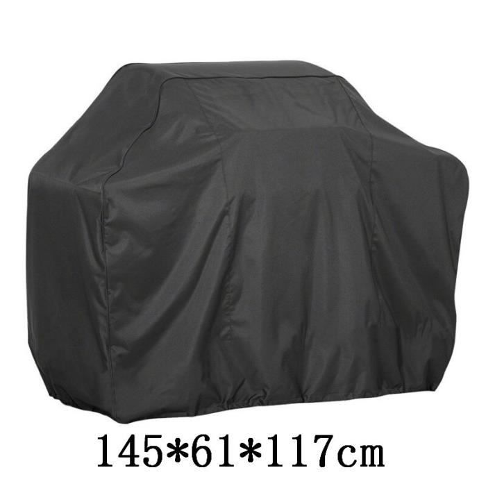 Barbecue-zubehör, Wasserdichte Schwarze Schutzhülle Für Grills, Robustes Bbq-zubehör, Grillabdeckung - 145x61x117 Cm
