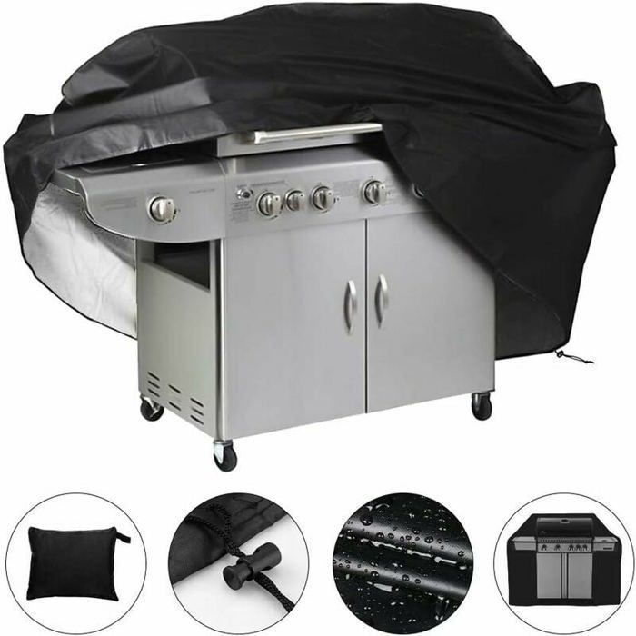 Wasserdichte Schutzhülle Für Grill Und Plancha 145 X 61 X 117 Cm (schwarz)