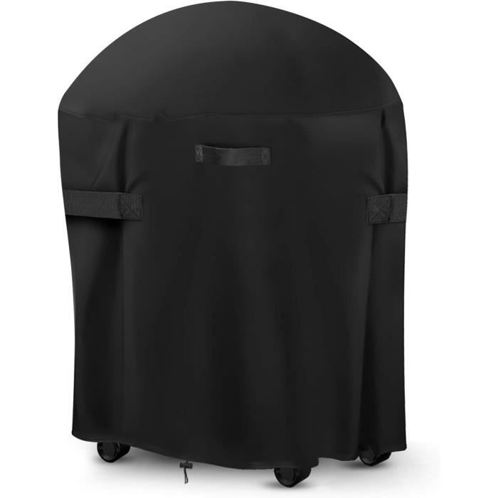Runde Barbecue-abdeckhülle - Verstärkter Schutz - 77 X 90 Cm - Oxford 420d - Schwarz