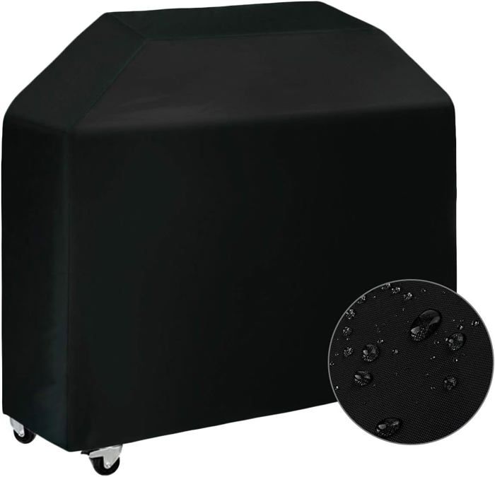 Gaskochfeld-abdeckhaube, Wasserdichte Oxford-abdeckung Zum Schutz Des Grills (145x61x117cm) - Schwarz