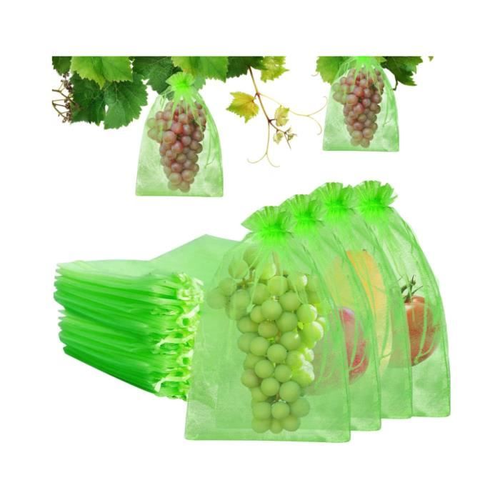 Fruchtschutzbeutel - Sh - 100 Stück - Hochwertige Organza - 30x20 Cm - Wiederverwendbar