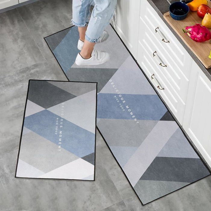 Antirutsch-küchenläufer, 2er-set, Waschbar, 43x75+150 Cm, Öl- Und Wasserabsorbierend Für Eingang Oder Flur.