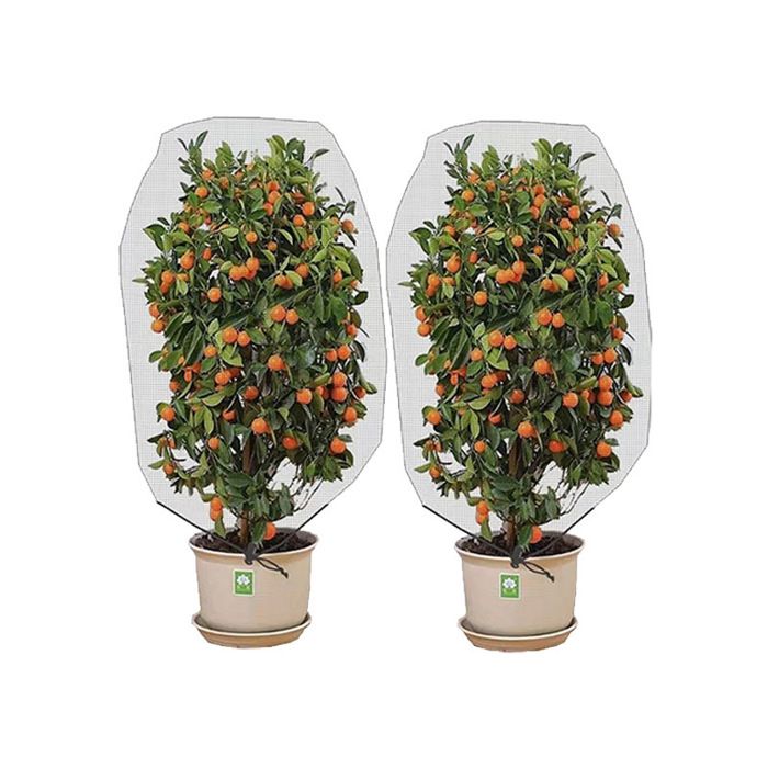 Set Aus 2 Pflanzenschutznetzen Mit Zugseil, Abdeckung Für Gartenpflanzen, Zum Schutz Der Pflanzen, 0,8 X 0,8 M