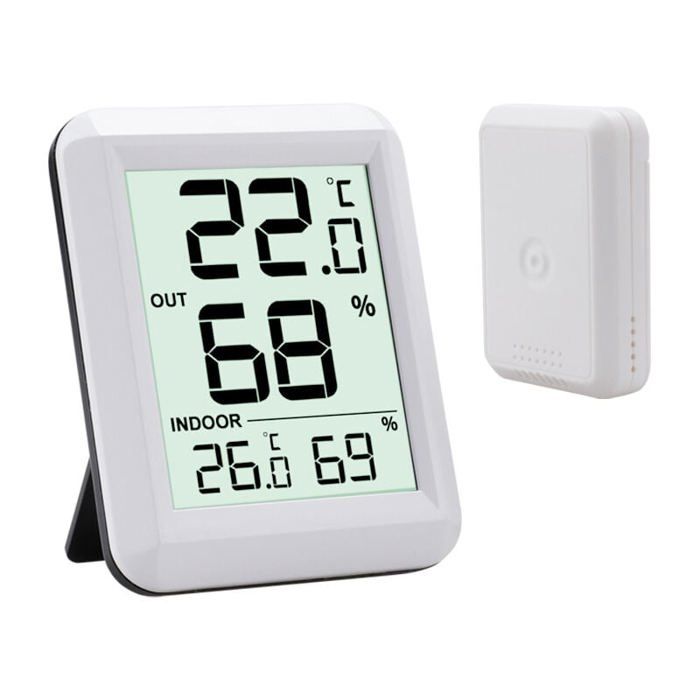 Drahtloses Innen- Und Außenthermometer Mit Lcd-anzeige, Hygrometer, ℃/℉-umschalter