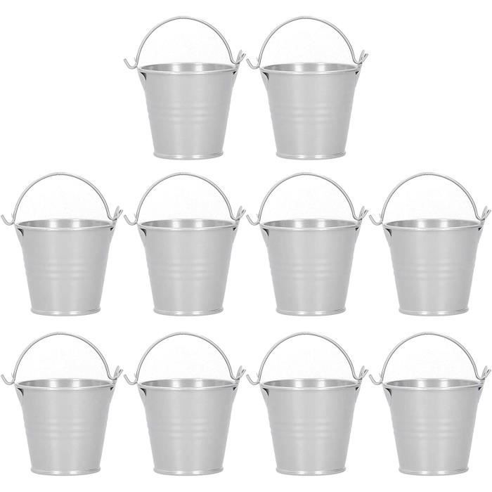 Metall-blumentopf - Set Von 10 - Deko Für Pflanzen Und Süßigkeiten
