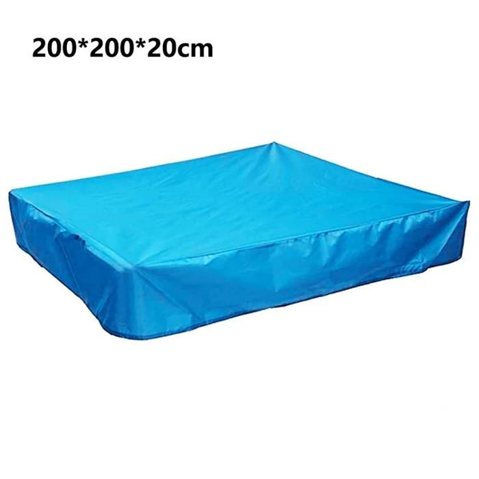Schutzabdeckung Für Quadratische Sandkästen Aus 210d Oxford-gewebe, 200 X 200 X 20 Cm, Mit Zugband.