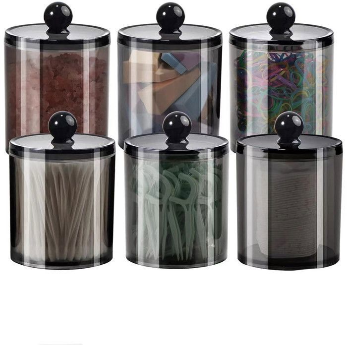 Set Mit 6 Transparenten Kunststoff-tablettenspendern Für Die Apotheke