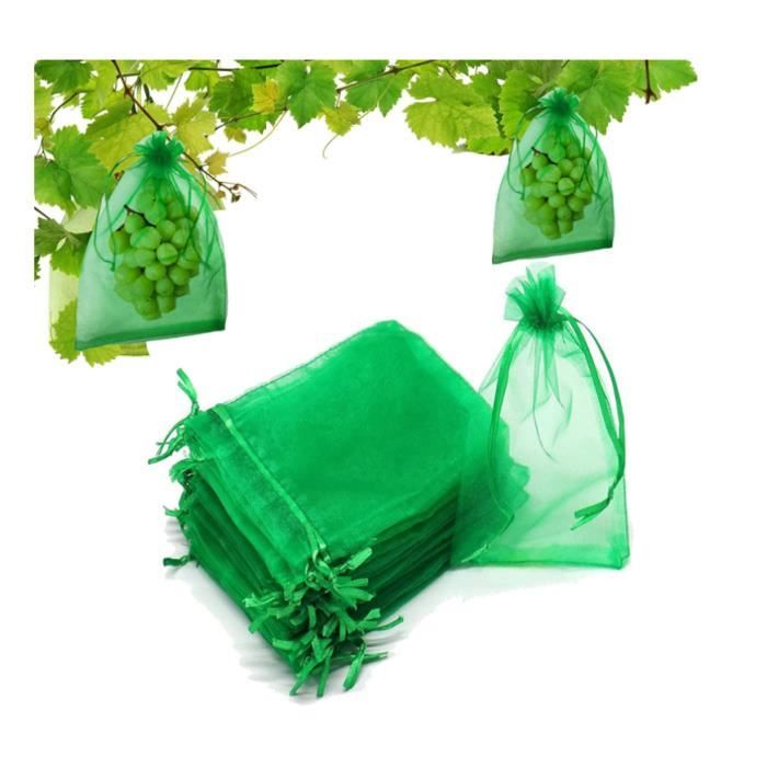 Schutzbeutel Für Früchte - 100 Weiße Netze 30x20cm - Schützen Sie Ihre Früchte Vor Vögeln Und Insekten