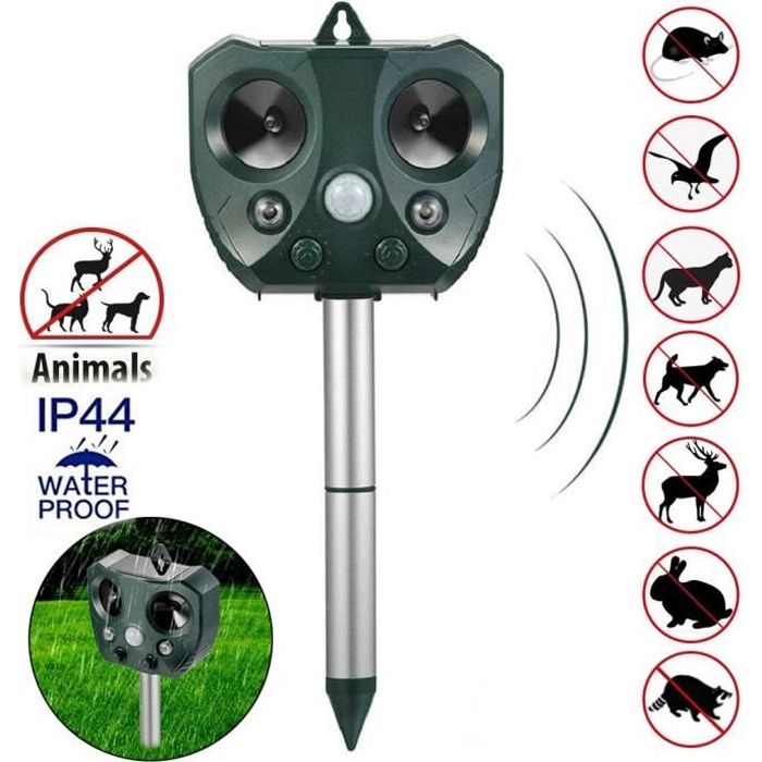 Ultraschall-sonnenabwehrmittel Für Katzen, Hunde Und Mäuse - Einstellbare Frequenz Zum Schutz Von Gärten Vor Schädlingen