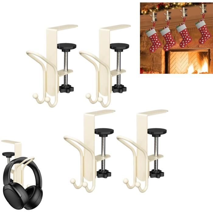 Haken Für Weihnachtsstrümpfe Am Kamin, Verstellbare Girlandenhalter, Weihnachtskleiderbügelhalter, Dekohaken