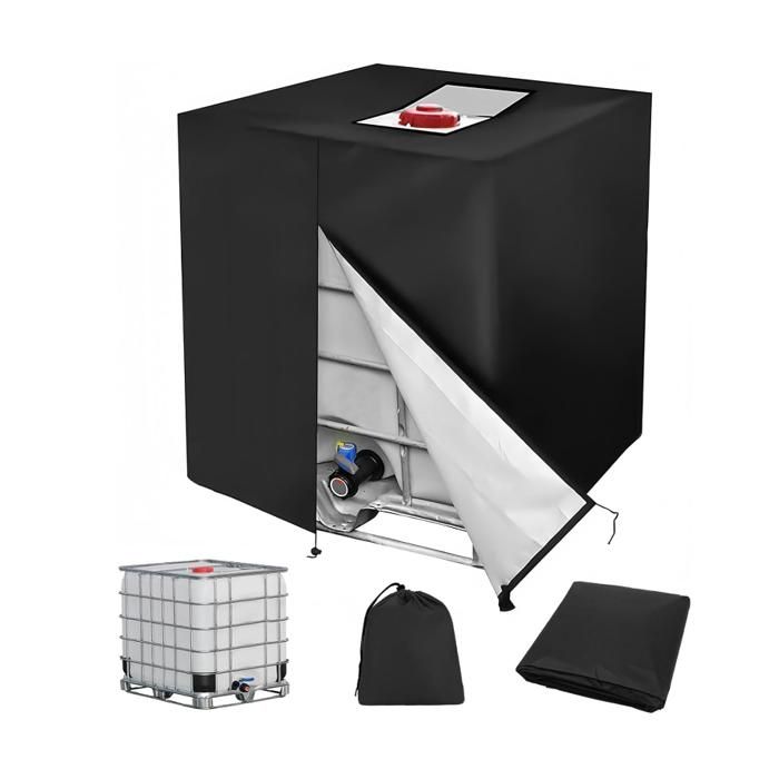 Ibc-abdeckplane 1000l Mit Reißverschluss – Uv- Und Staubschutz 116x100x120cm – Wasserdichte Schutzhülle